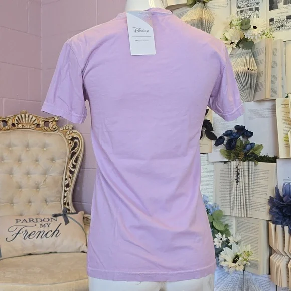 NWT Disney 100 Her Universe Cinderella Distressed Tee XS Purple - Picture 6 of 7